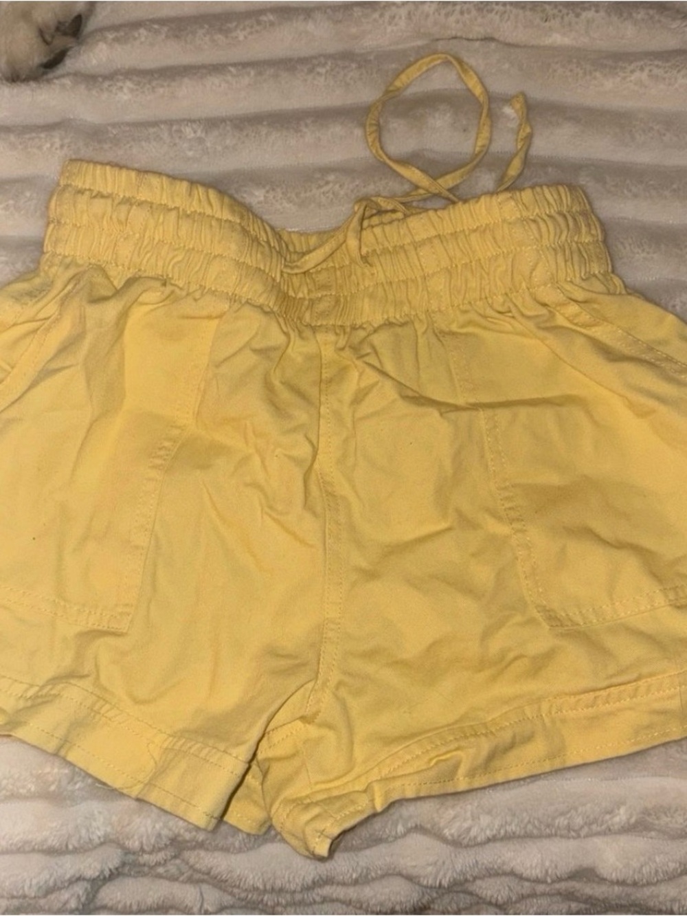 Forever 21 Yellow Drawstring Shorts